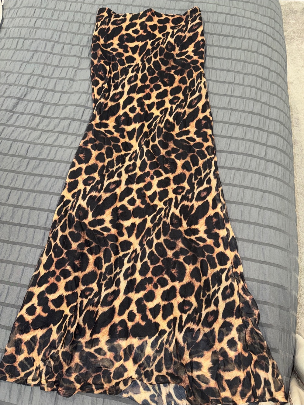 Commense Leopard-Print Maxi Skirt in Brown and Black - Picture 3 of 5